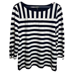 Talbots Long Sleeve Striped Blouse